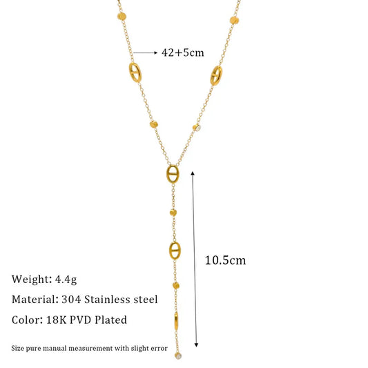 Choker corbata dorado