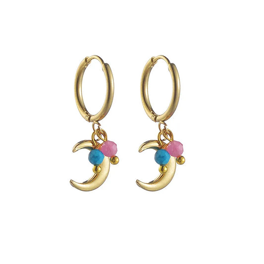 Hoops luna dorados