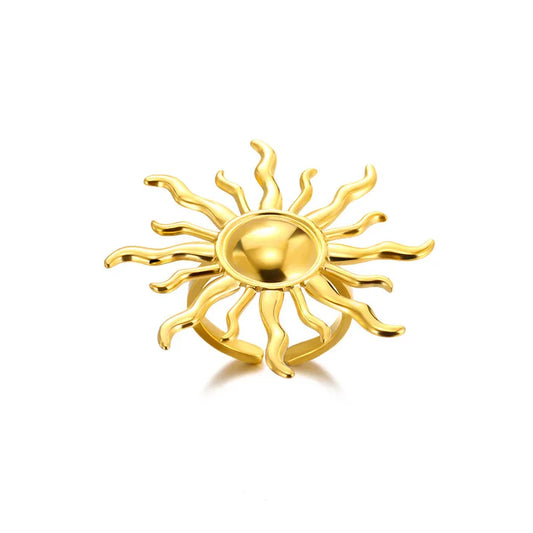 Anillo sol chunky dorado