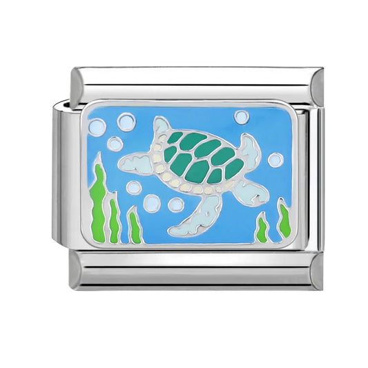 Charm plateado tortuga
