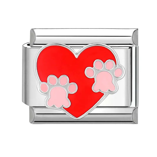 Charm plateado huellitas de perrito