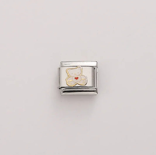 Charm plateado osito