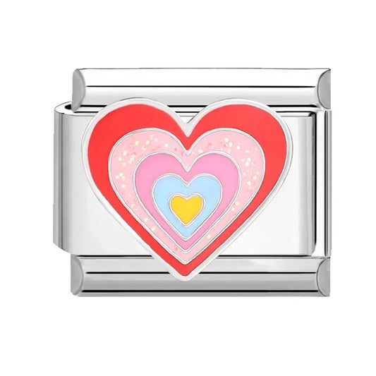 Charm plateado corazon