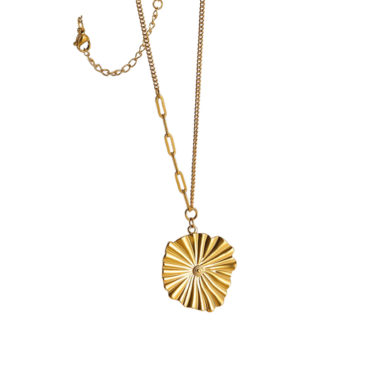 Collar flor dorada