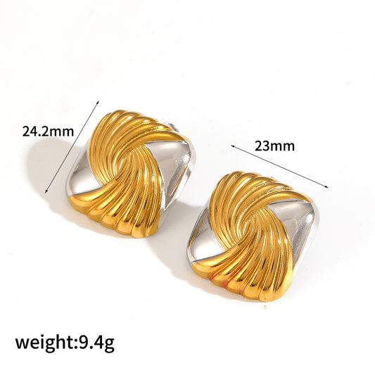 Aretes Chunky Mix Cuadrados