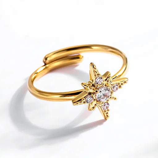 Anillo estrella dorado