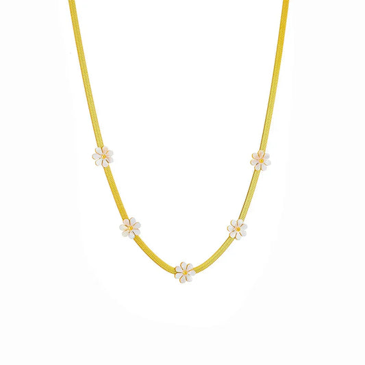 Choker margaritas blancas