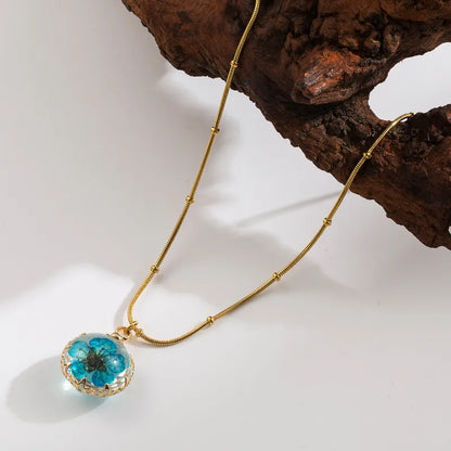 Collar flor encapsulada