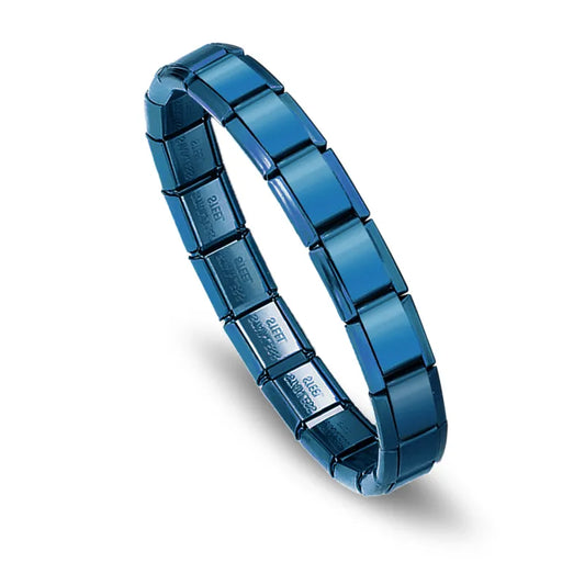 Pulsera italiana azul metalico
