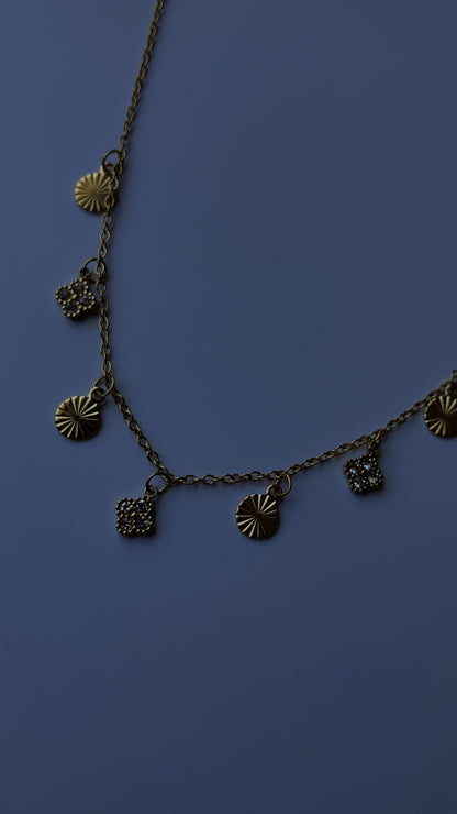 Choker diamante trebol