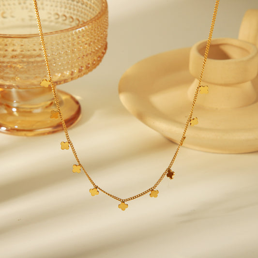 Choker trebol dorados
