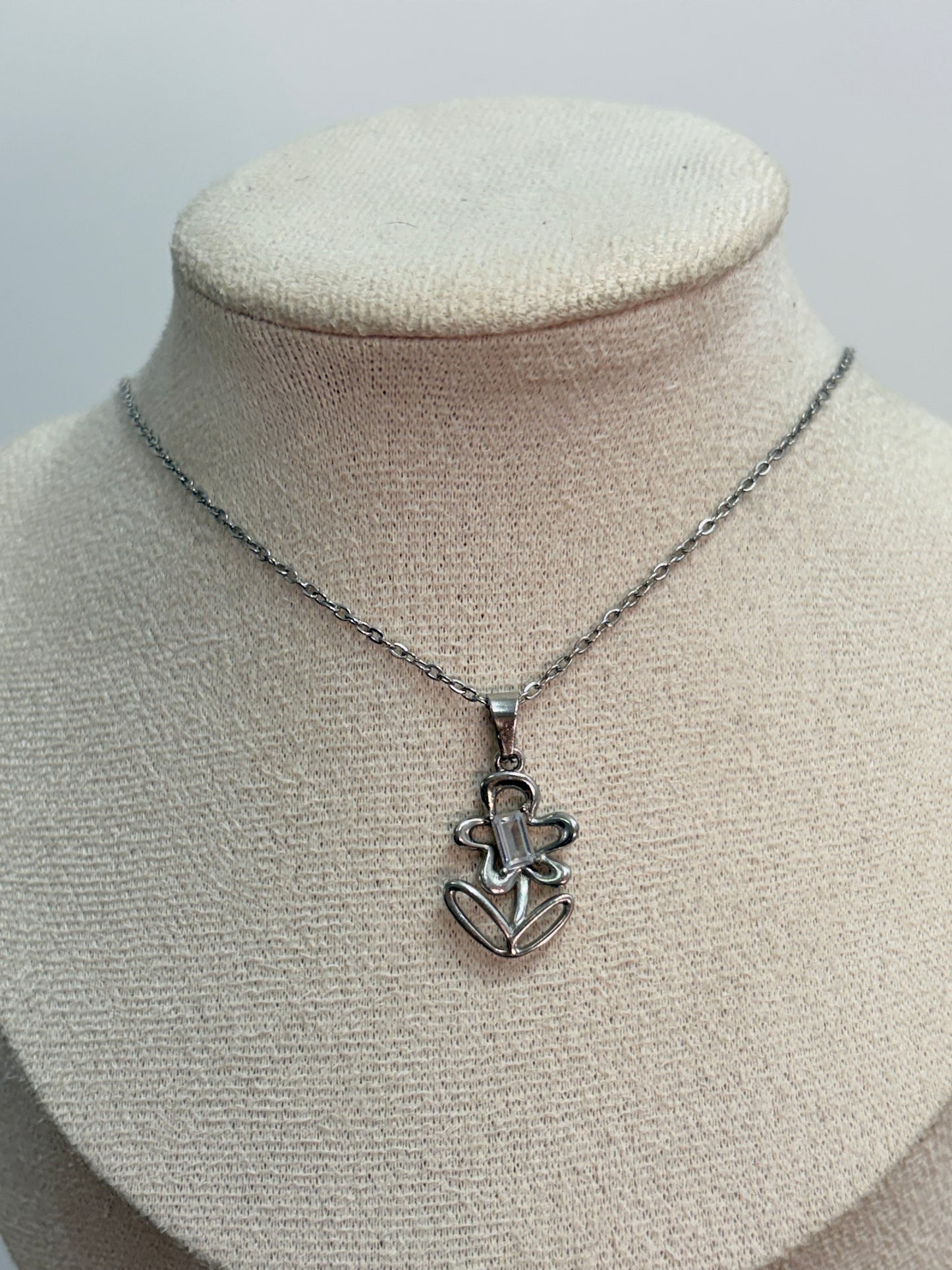 Collar flor cristal