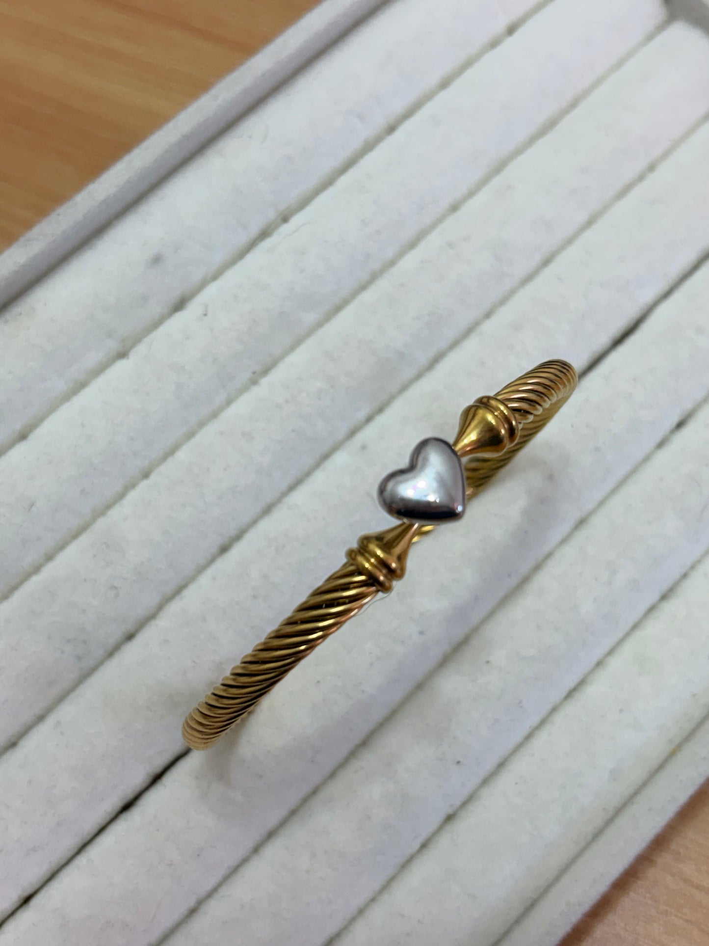 Pulsera corazon bicolor