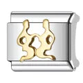 Charm plateado geminis