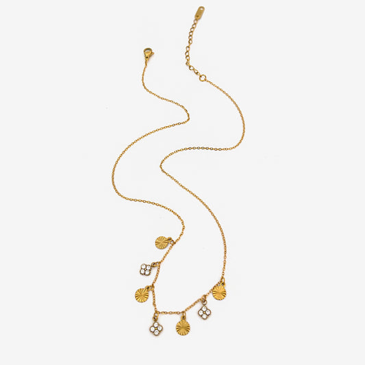Choker diamante trebol