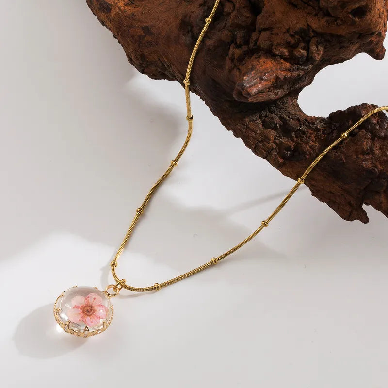Collar flor encapsulada